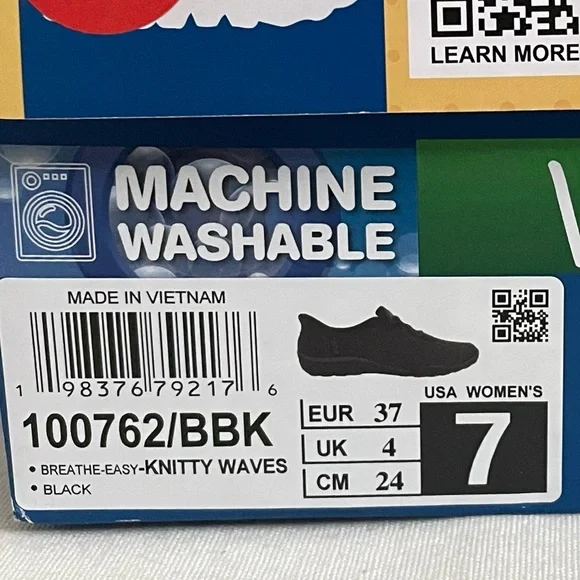 Skechers Breathe Easy Knitty Waves Hands Free Slip-ins Womens 7 Black (100762) - Picture 13 of 13